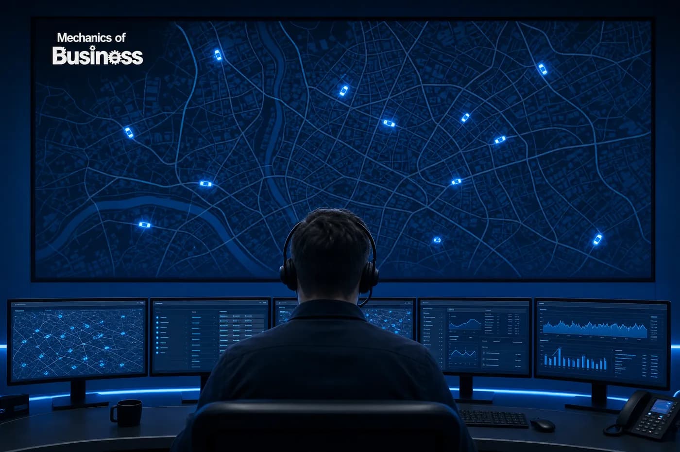 Live fleet dispatch and allocation on a control-room screen